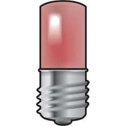 E10-lamp met rode led voor drukknoppen 6A of signaalapparaten